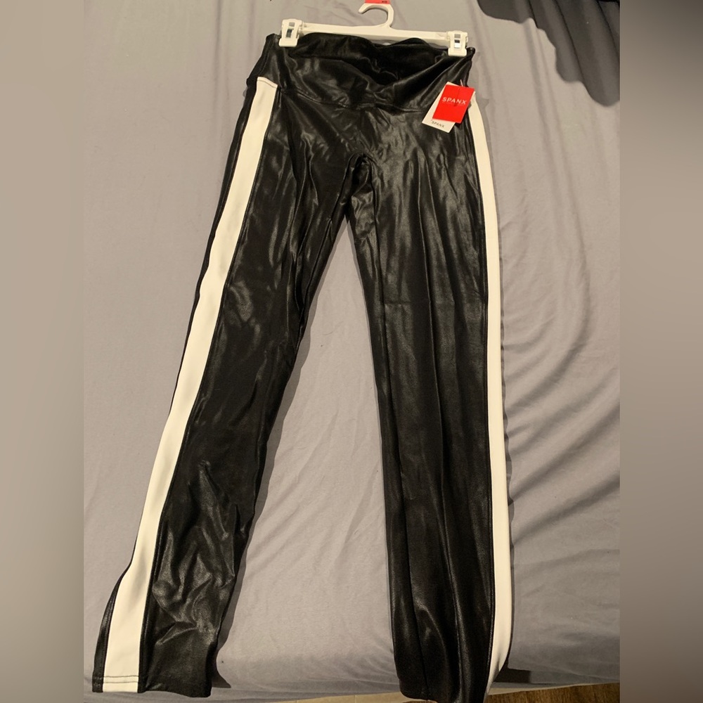 Spanx Faux Leather Side Stripe Legging